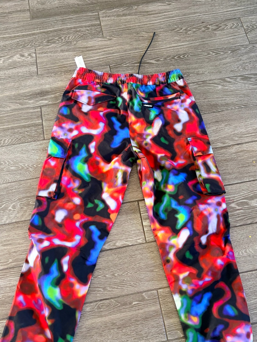 X Rhuigi Multicolor Abstract Cargo Pants Men’s Large